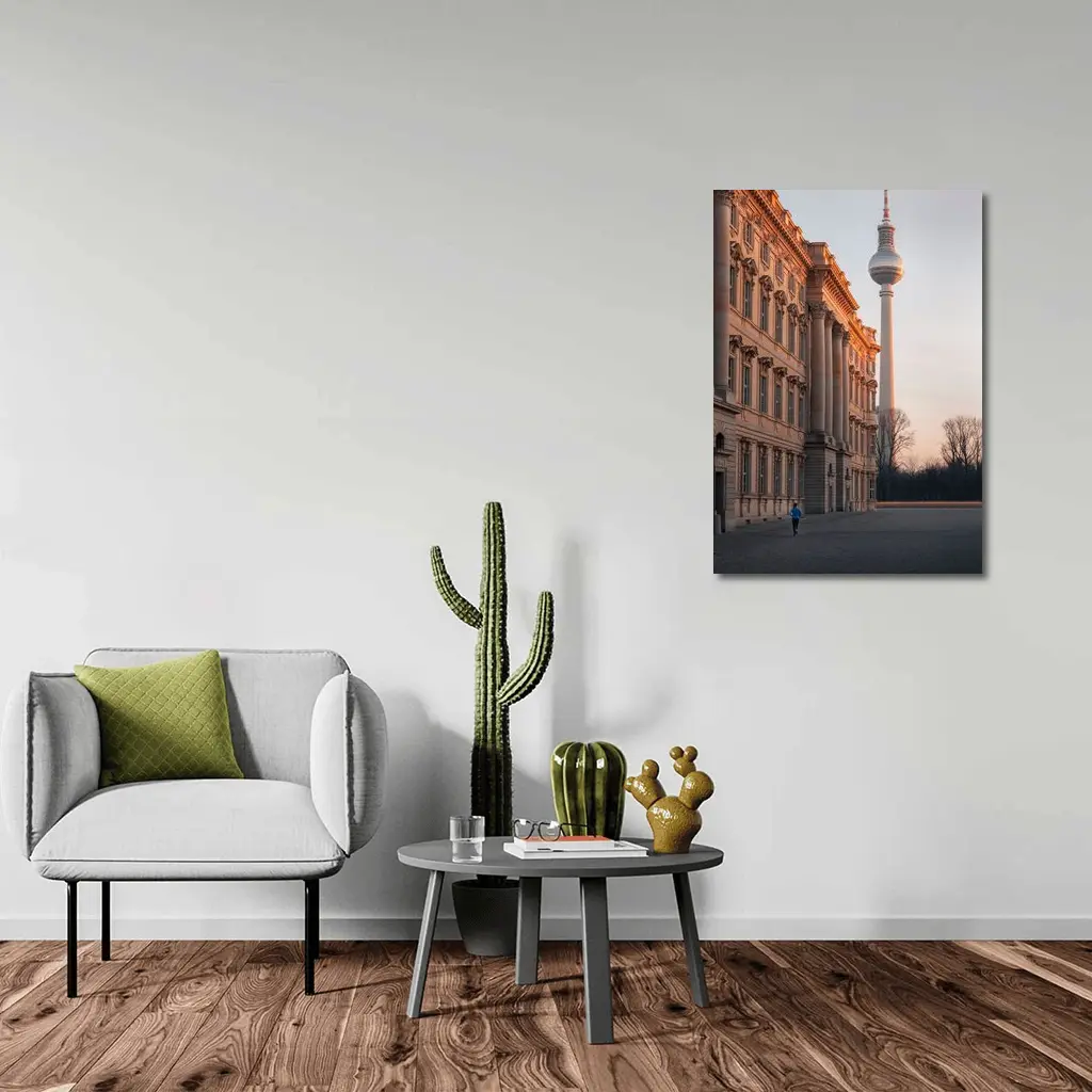 Berlin TV Tower Palace Sunset Warm Light – Wall Art