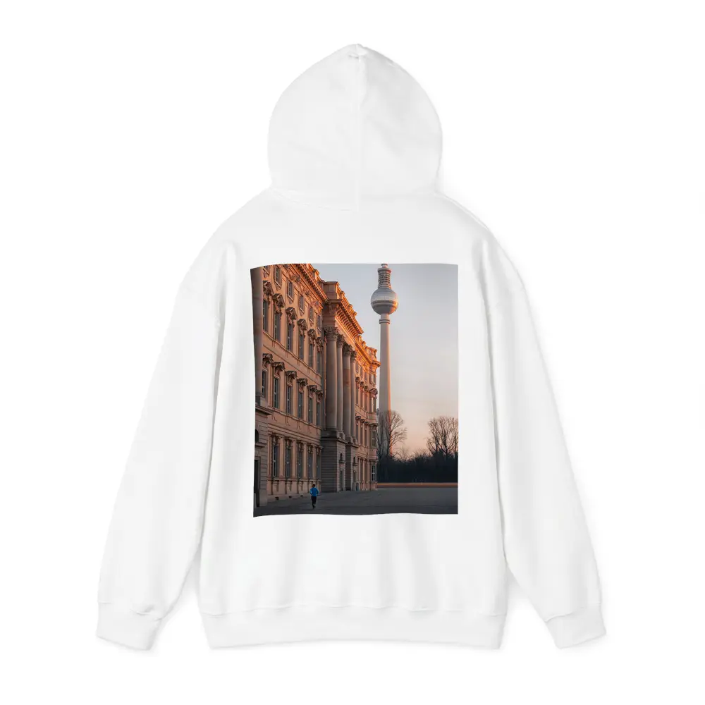 Berlin TV Tower Palace Sunset Warm Light – Hoodies