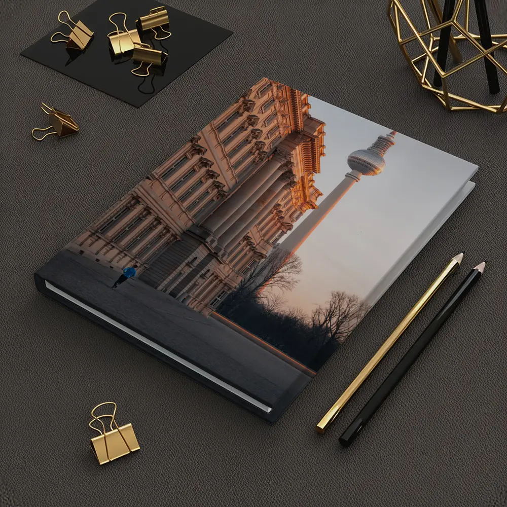 Berlin TV Tower Palace Sunset Warm Light – Notebooks