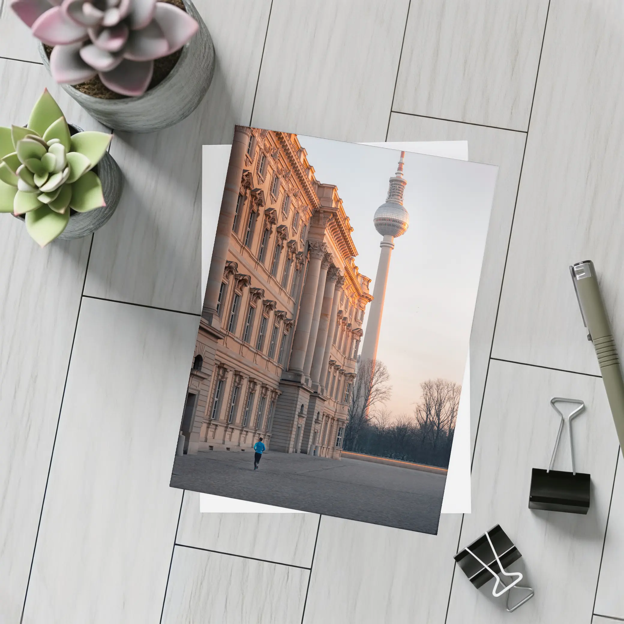 Berlin TV Tower Palace Sunset Warm Light – Postcards
