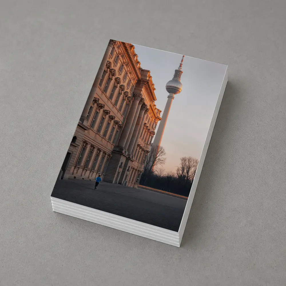 Berlin TV Tower Palace Sunset Warm Light – Postcards