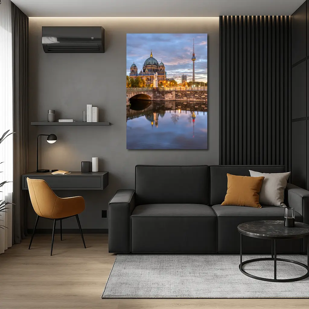Berlin Cathedral and TV Tower at Dusk – Wall Art