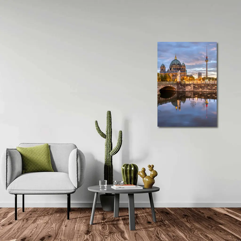 Berlin Cathedral and TV Tower at Dusk – Wall Art