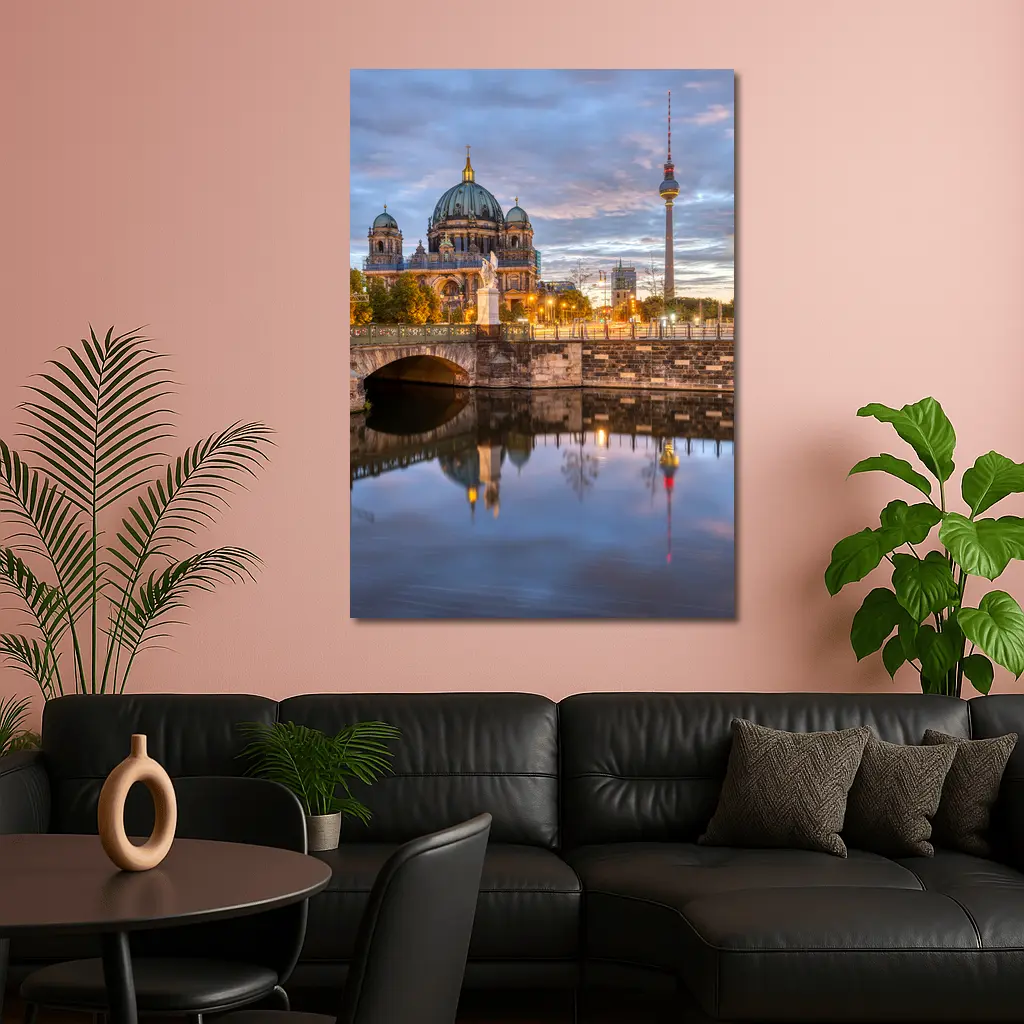Berlin Cathedral and TV Tower at Dusk – Wall Art