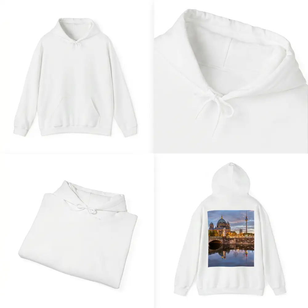 Berlin Cathedral and TV Tower at Dusk – Hoodies