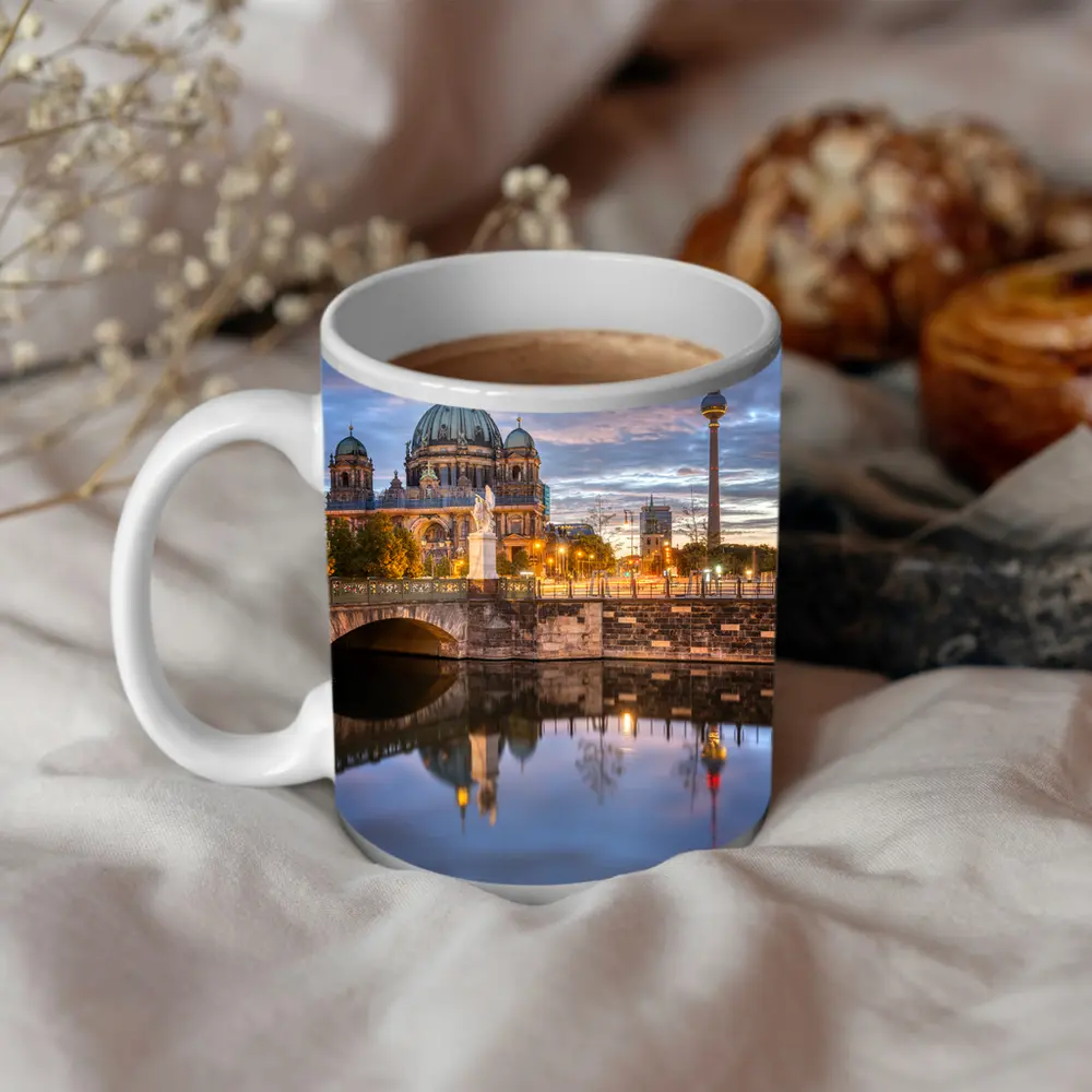 Berlin Cathedral and TV Tower at Dusk – Mugs