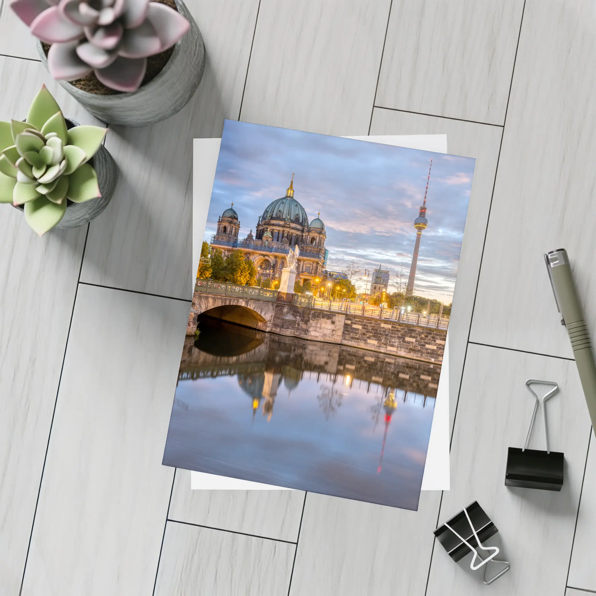 Berlin Cathedral and TV Tower at Dusk – Postcards