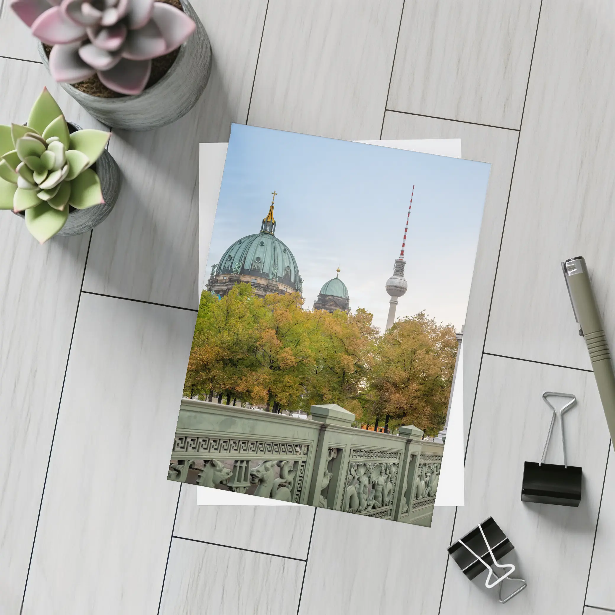 Berlin Cathedral and TV Tower Autumn View – Postcards