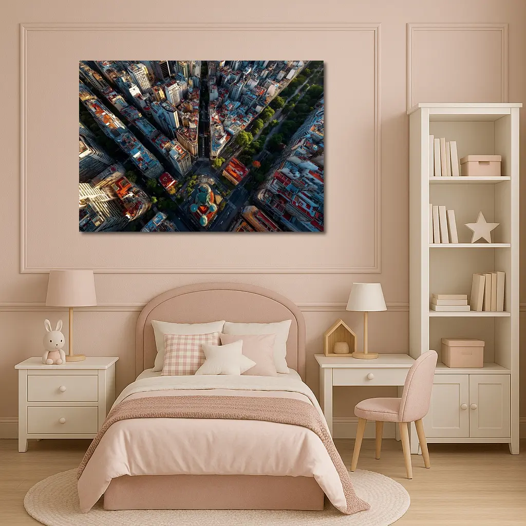 Buenos Aires Aerial City Streets View – Wall Art