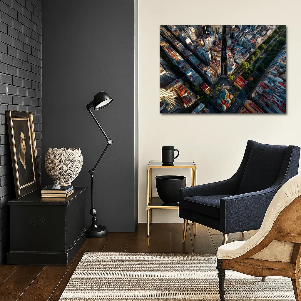 Buenos Aires Aerial City Streets View – Wall Art