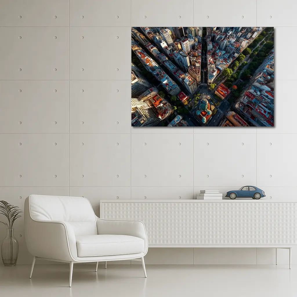 Buenos Aires Aerial City Streets View – Wall Art