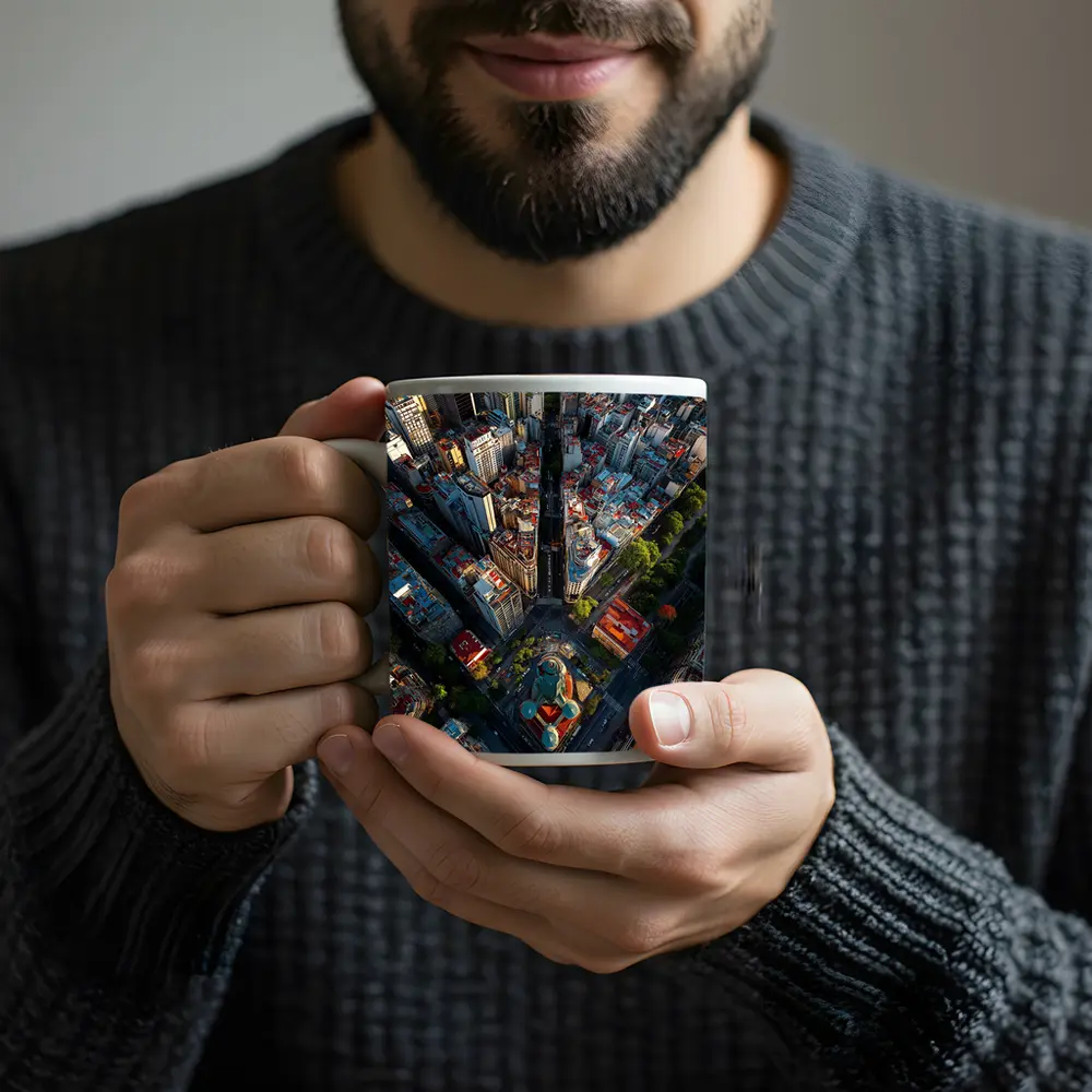 Buenos Aires Aerial City Streets View – Mugs