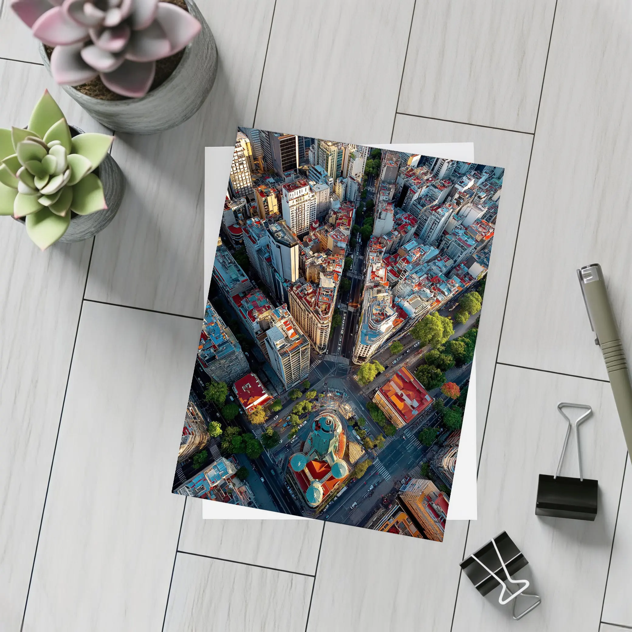 Buenos Aires Aerial City Streets View – Postcards