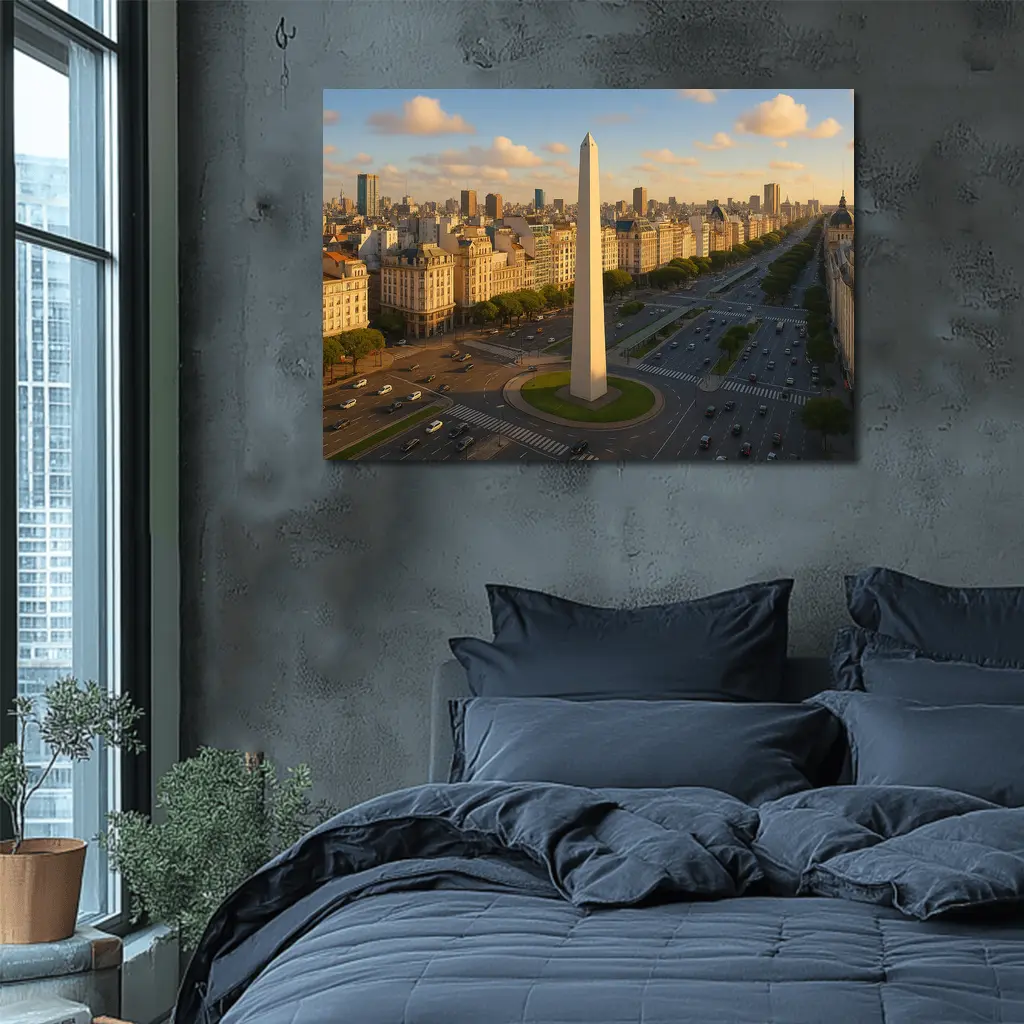Buenos Aires Obelisk Aerial City View – Wall Art