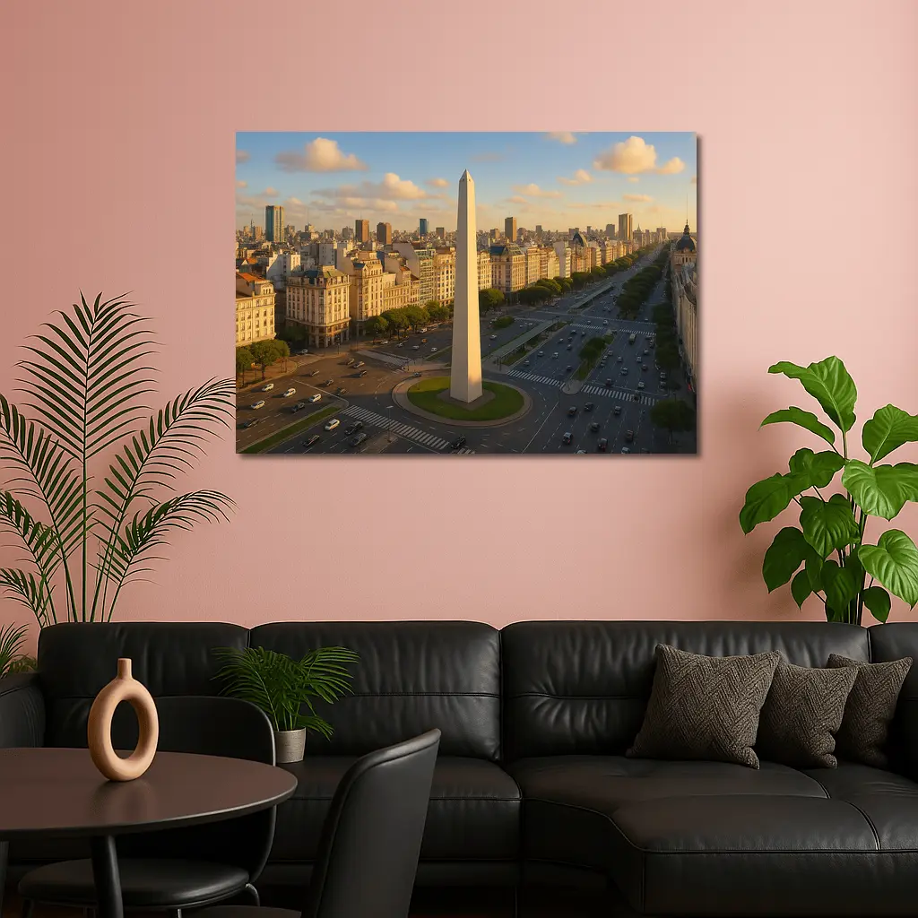 Buenos Aires Obelisk Aerial City View – Wall Art