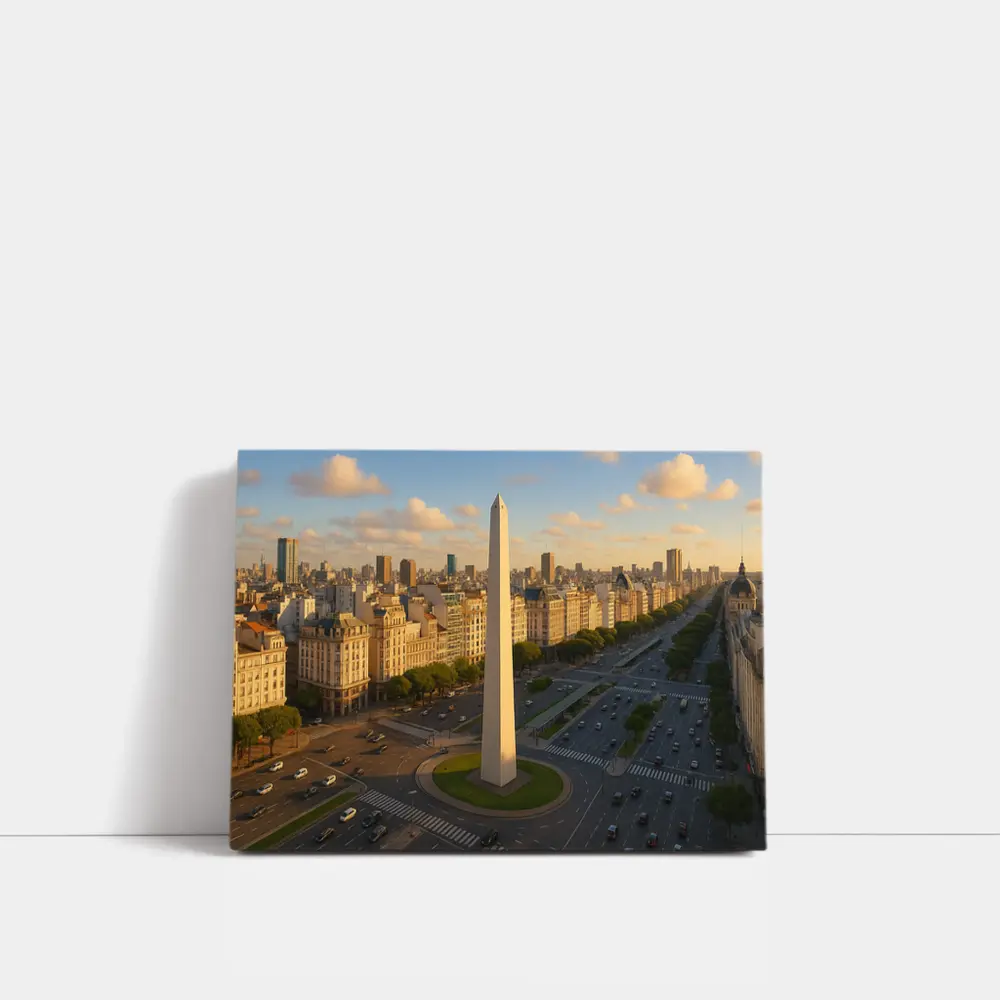 Buenos Aires Obelisk Aerial City View – Wall Art