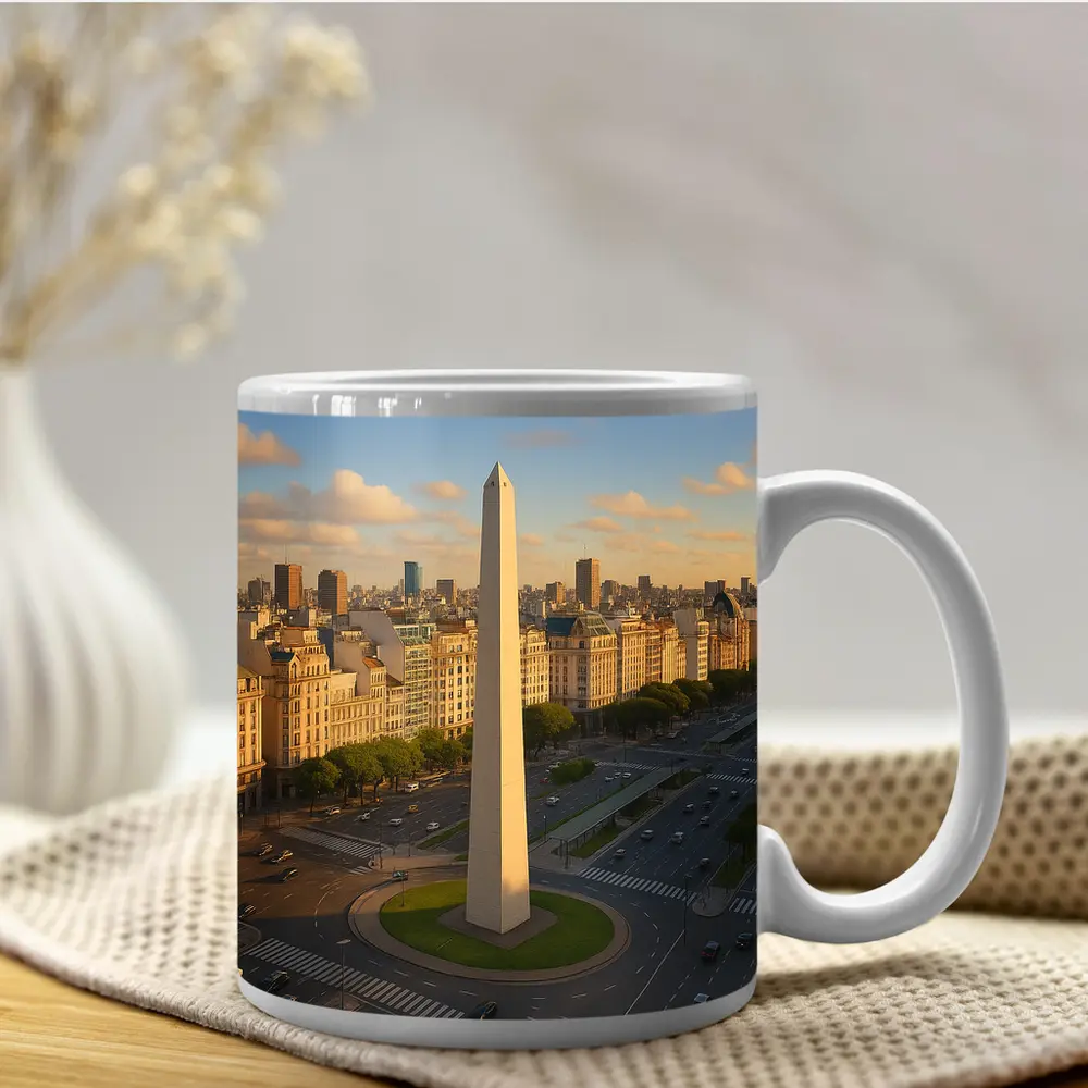 Buenos Aires Obelisk Aerial City View – Mugs