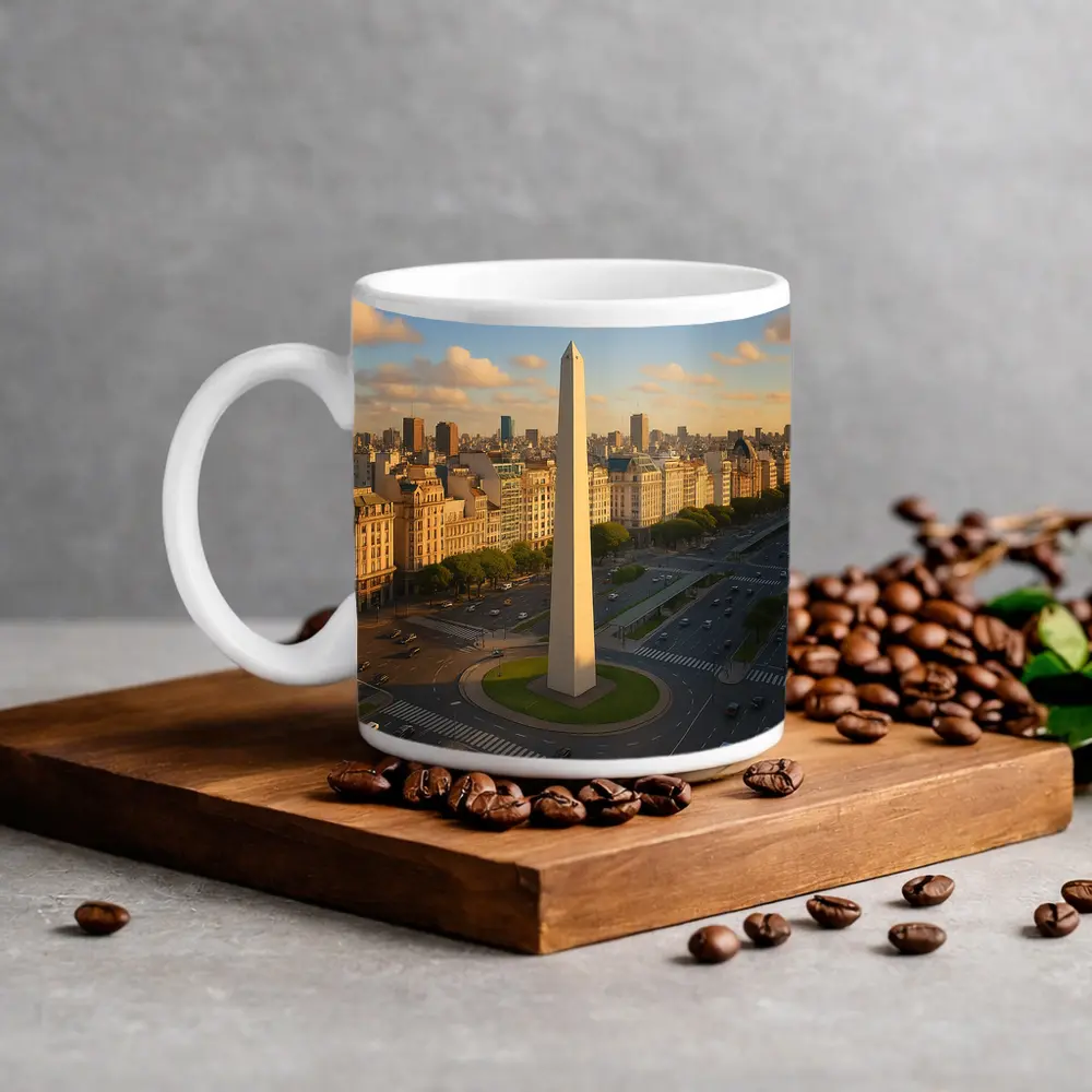 Buenos Aires Obelisk Aerial City View – Mugs