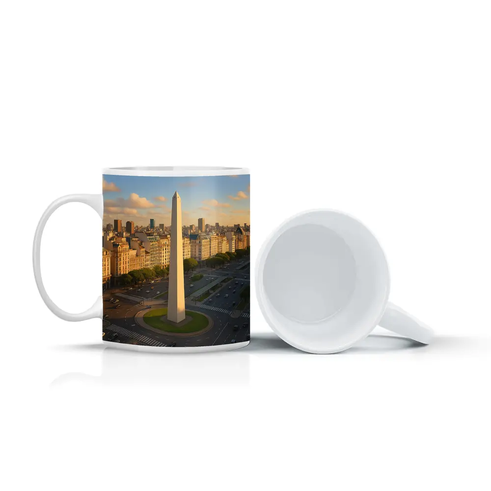 Buenos Aires Obelisk Aerial City View – Mugs