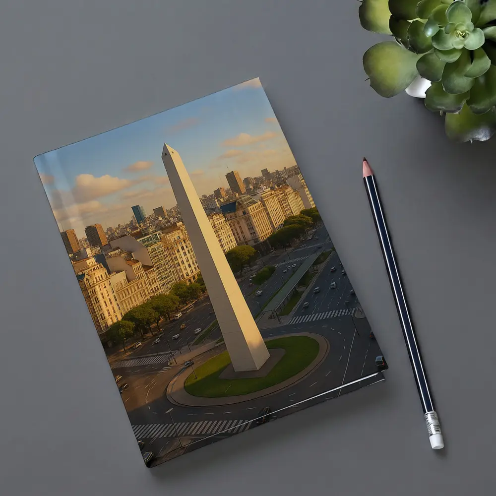 Buenos Aires Obelisk Aerial City View – Notebooks