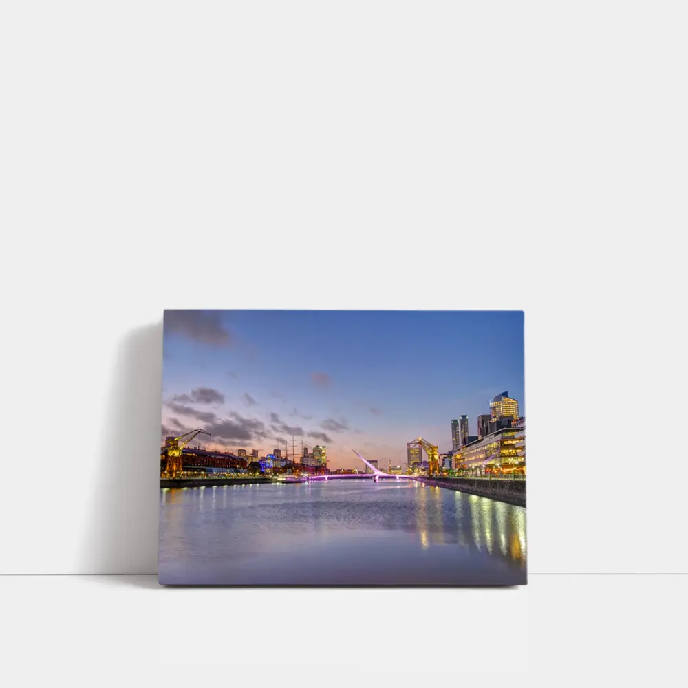 Puerto Madero Bridge Buenos Aires Sunset Skyline – Wall Art