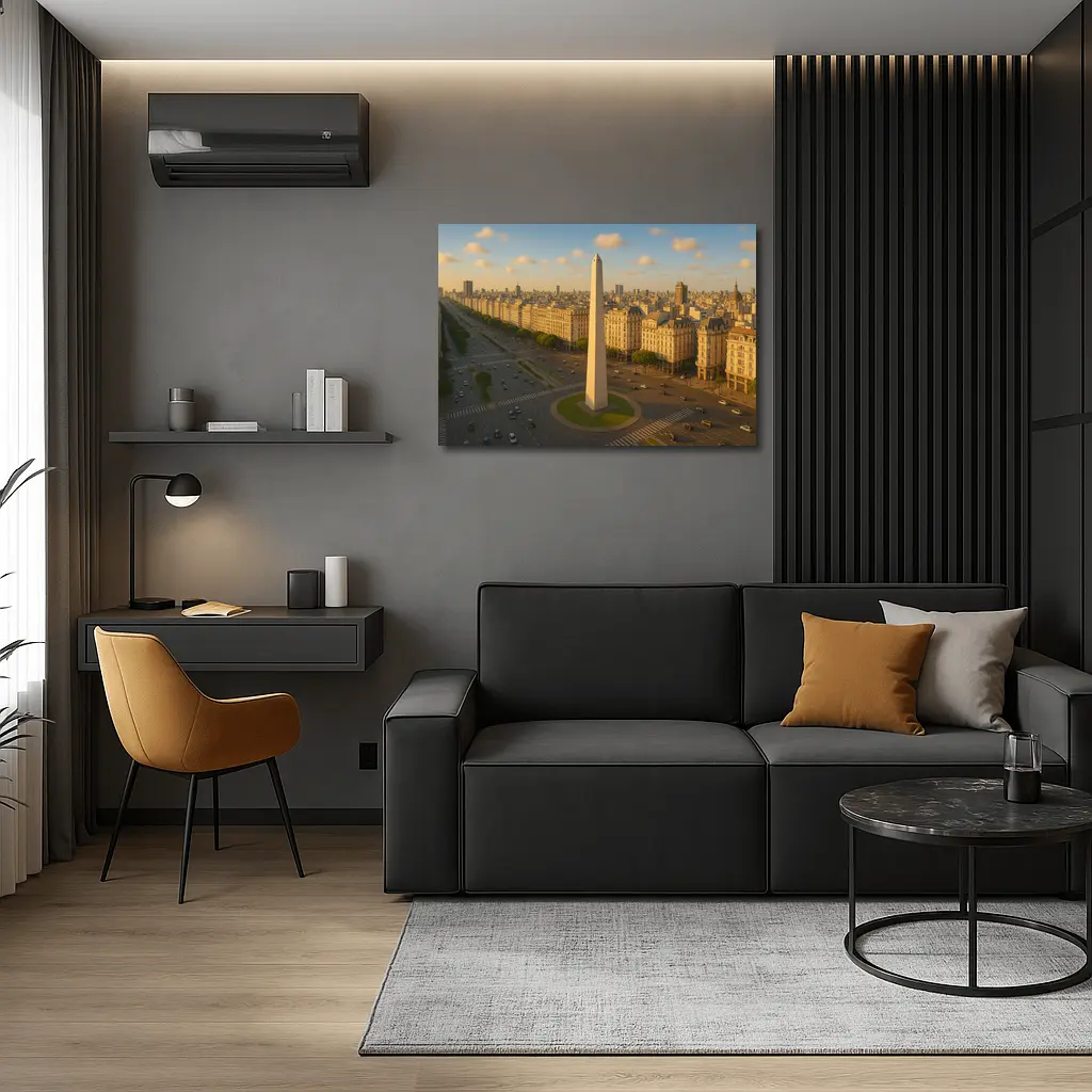 Buenos Aires Obelisk Aerial City View – Wall Art