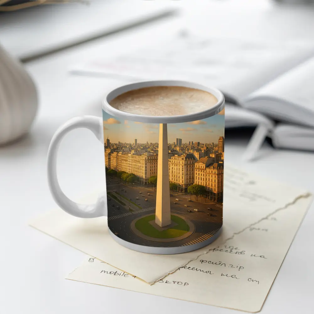 Buenos Aires Obelisk Aerial City View – Mugs