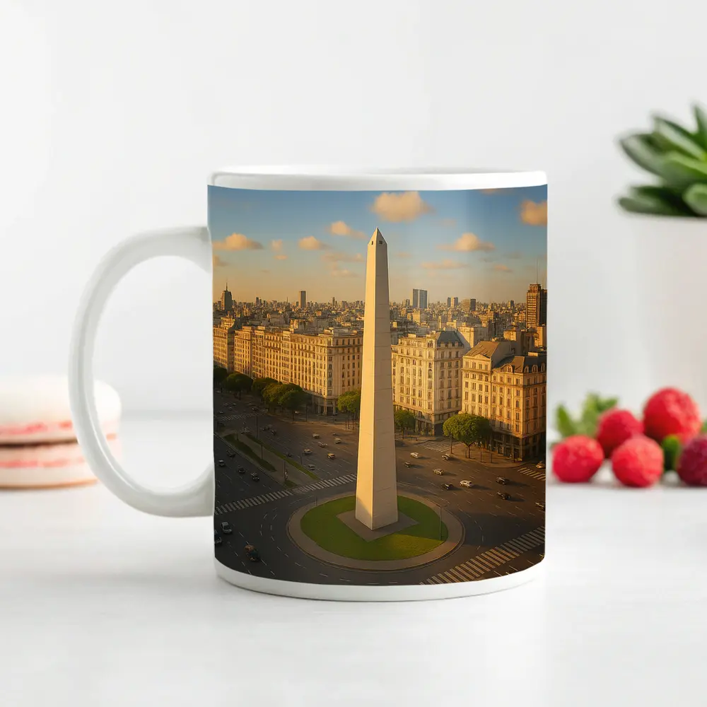 Buenos Aires Obelisk Aerial City View – Mugs