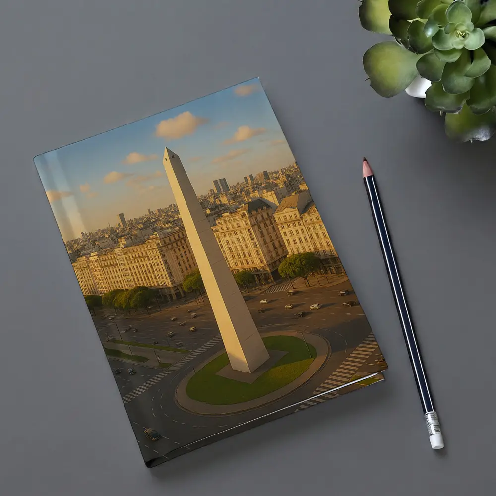 Buenos Aires Obelisk Aerial City View – Notebooks