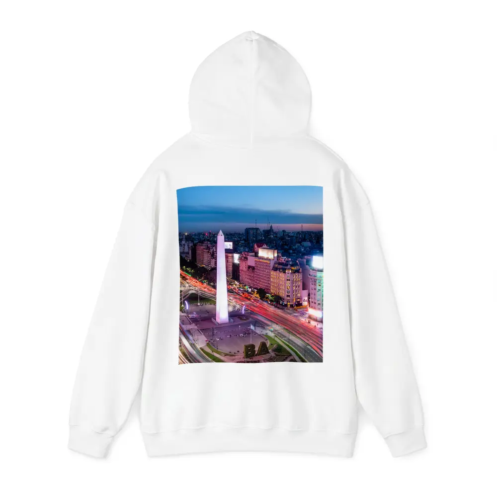Buenos Aires Obelisk City Night Aerial View – Hoodies