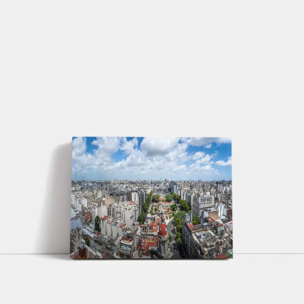 Buenos Aires City Skyline Aerial Panoramic View – Wall Art