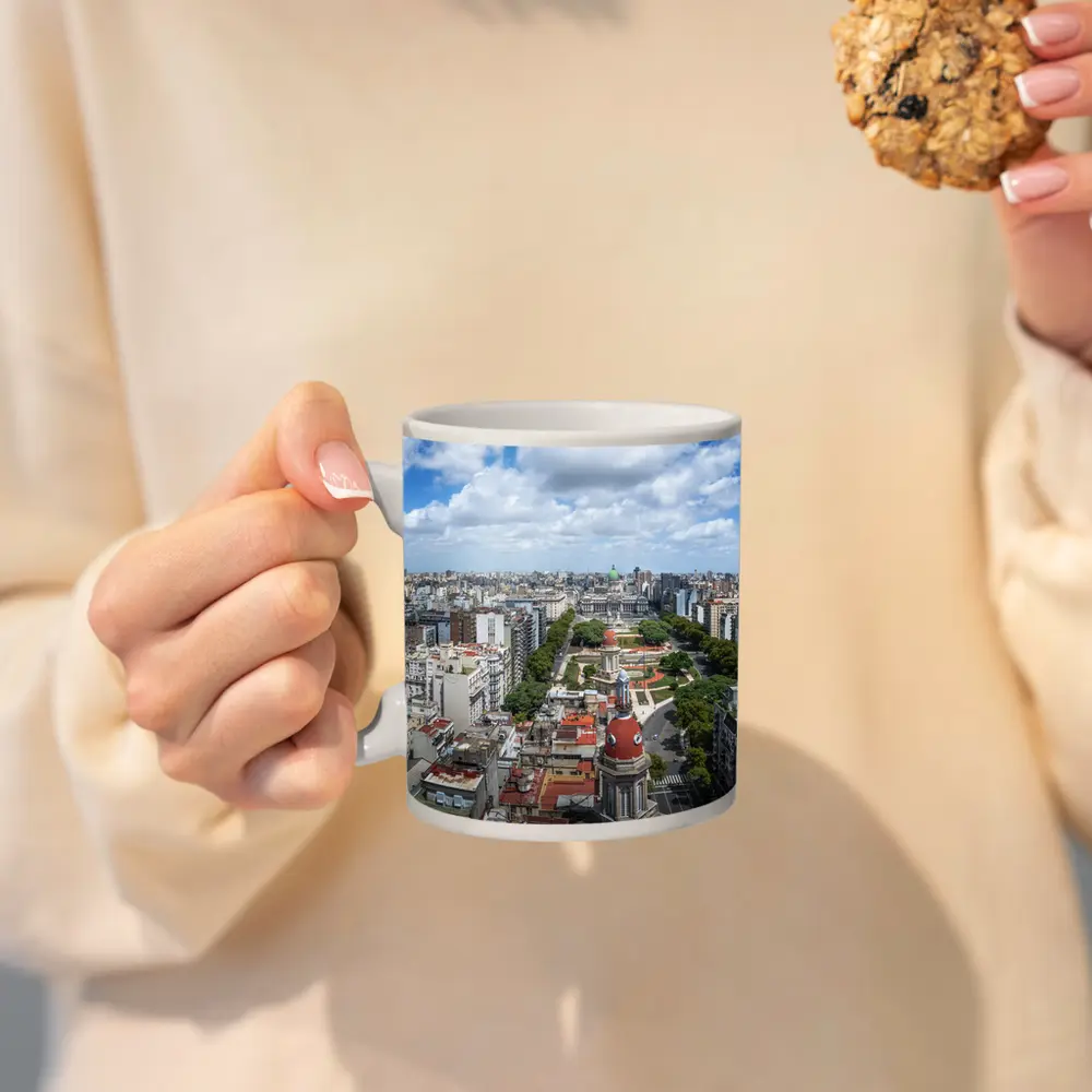 Buenos Aires City Skyline Aerial Panoramic View – Mugs