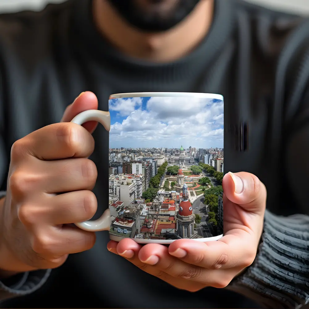 Buenos Aires City Skyline Aerial Panoramic View – Mugs