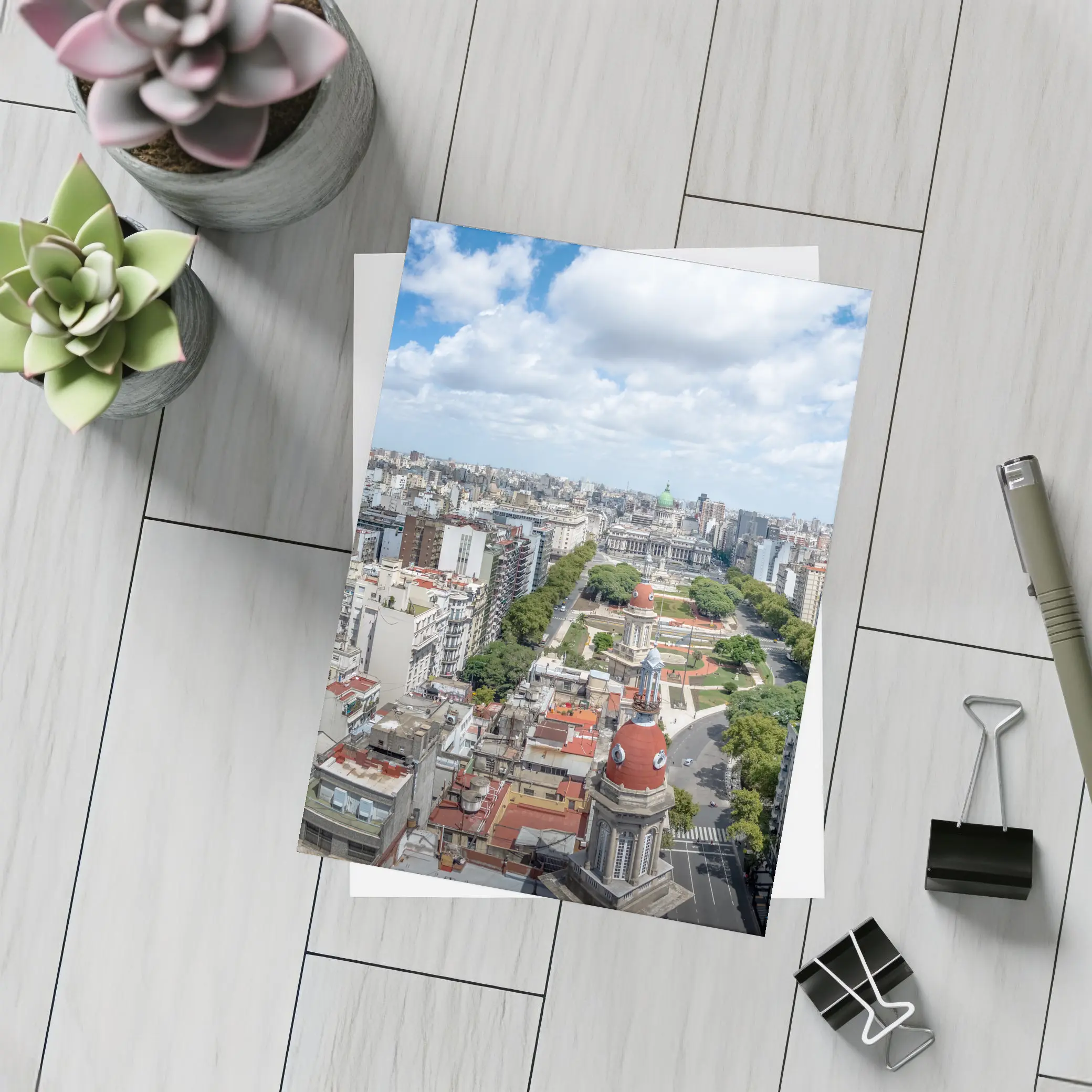 Buenos Aires City Skyline Aerial Panoramic View – Postcards