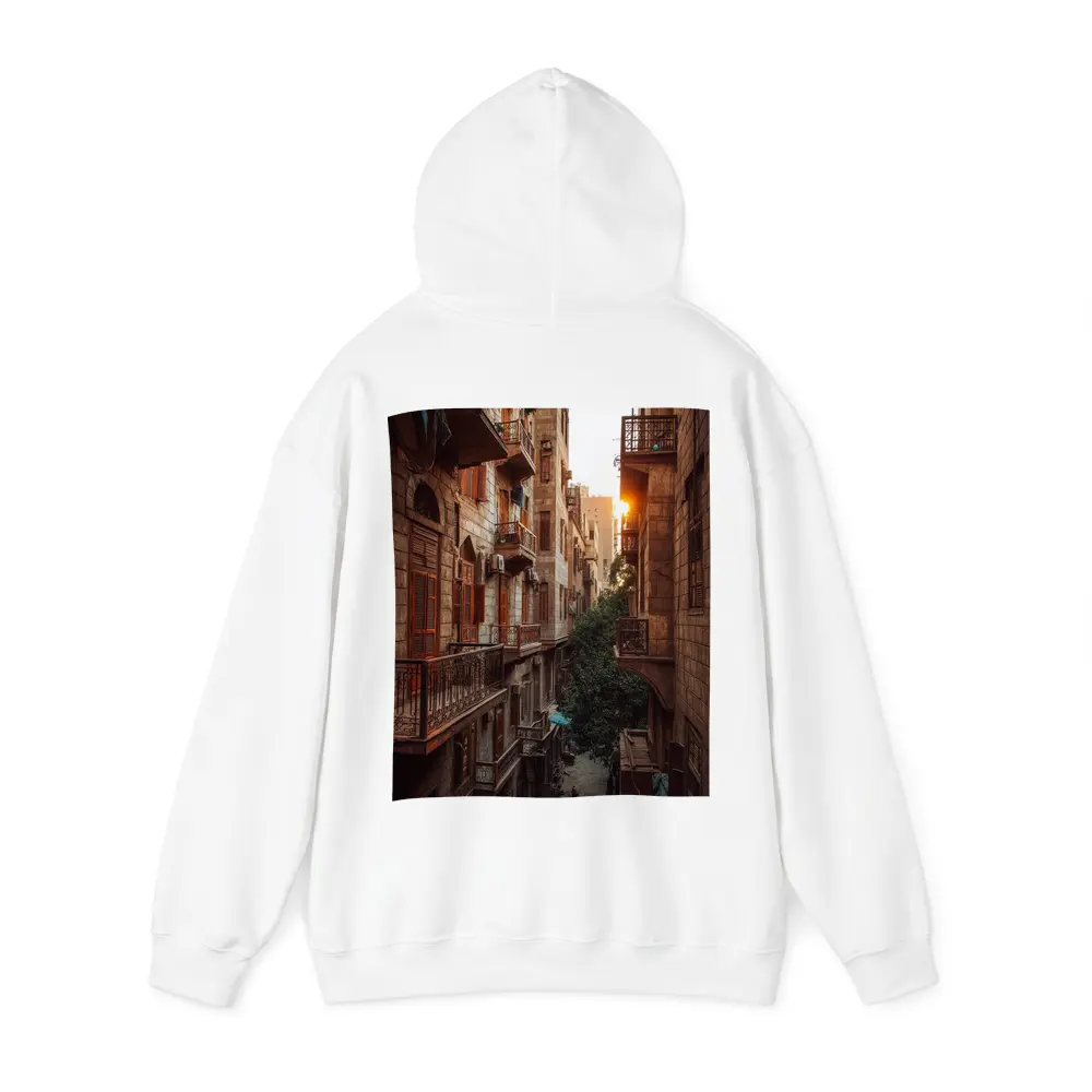 Cairo Old Town Alley Sunset Golden Light – Hoodies