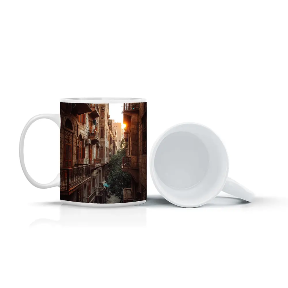 Cairo Old Town Alley Sunset Golden Light – Mugs