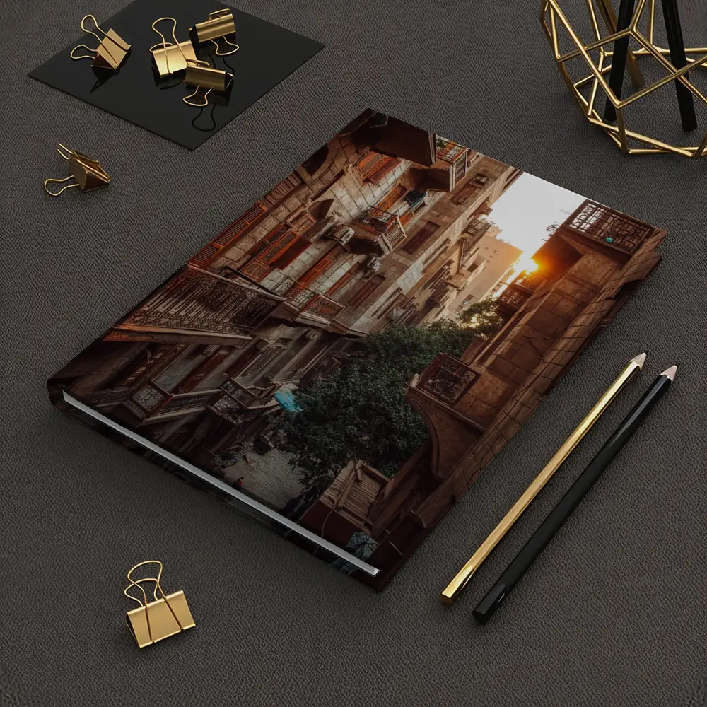 Cairo Old Town Alley Sunset Golden Light – Notebooks