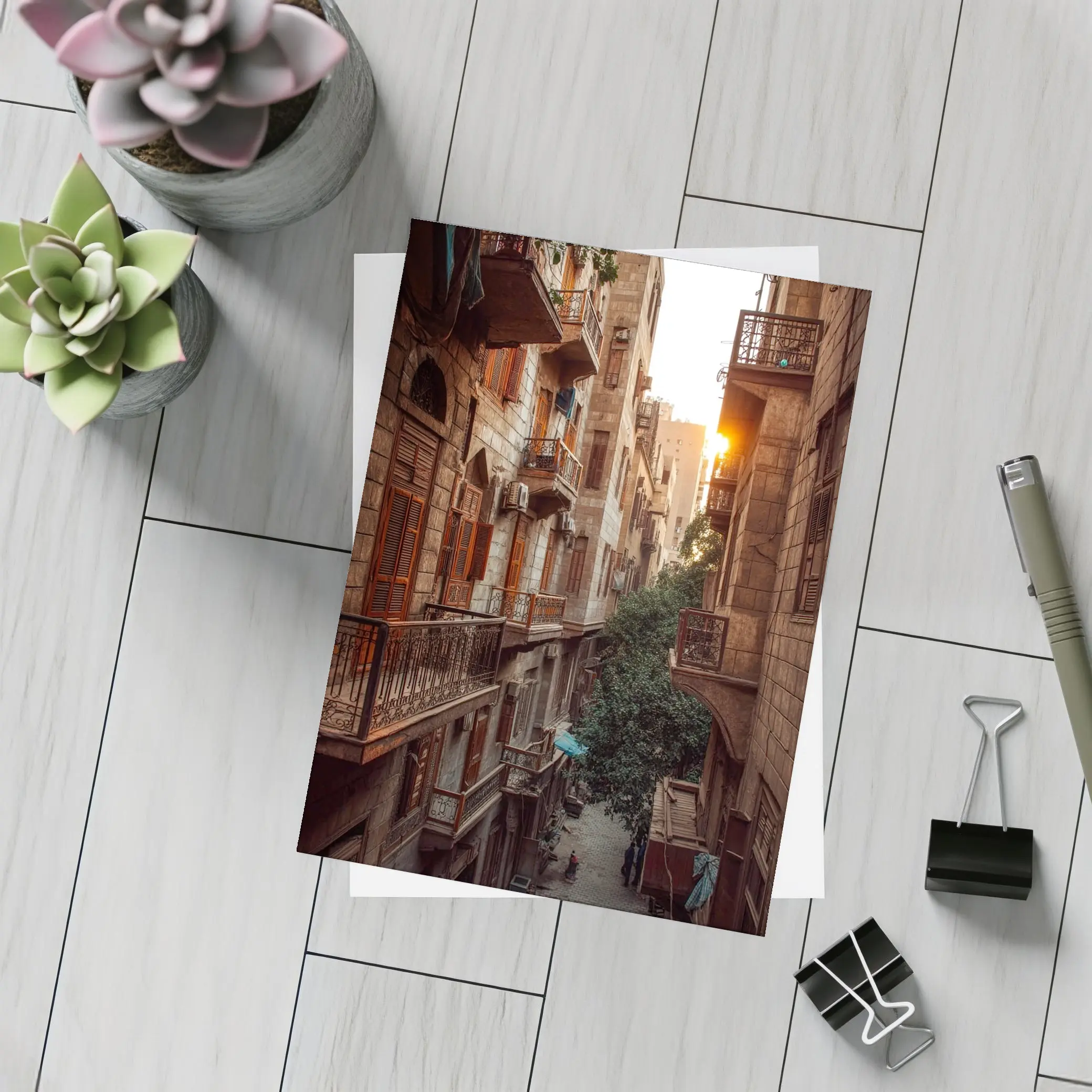 Cairo Old Town Alley Sunset Golden Light – Postcards
