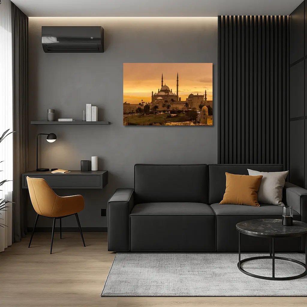 Muhammad Ali Mosque Cairo Golden Sunset Sky – Wall Art