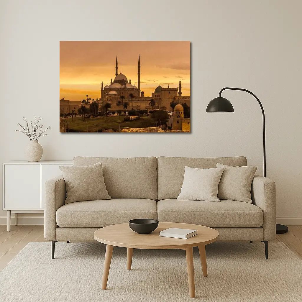 Muhammad Ali Mosque Cairo Golden Sunset Sky – Wall Art