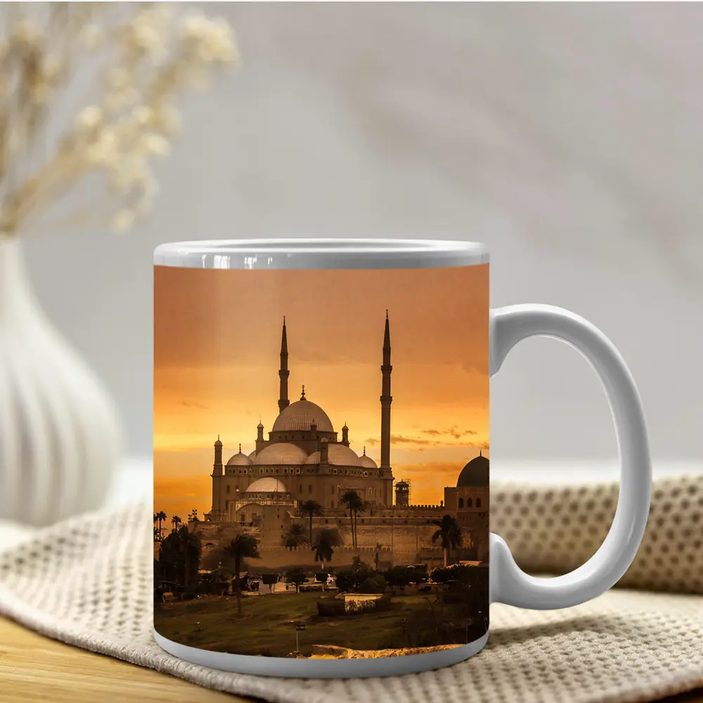 Muhammad Ali Mosque Cairo Golden Sunset Sky – Mugs
