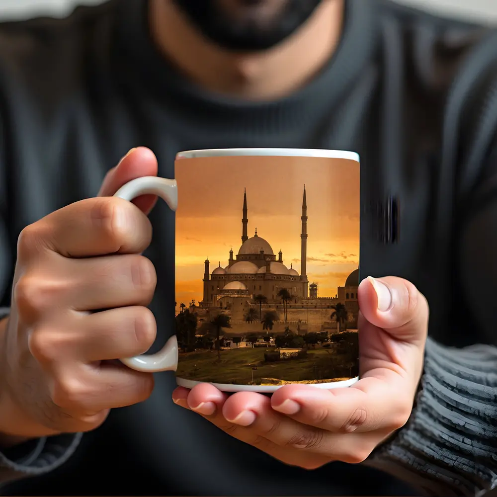 Muhammad Ali Mosque Cairo Golden Sunset Sky – Mugs