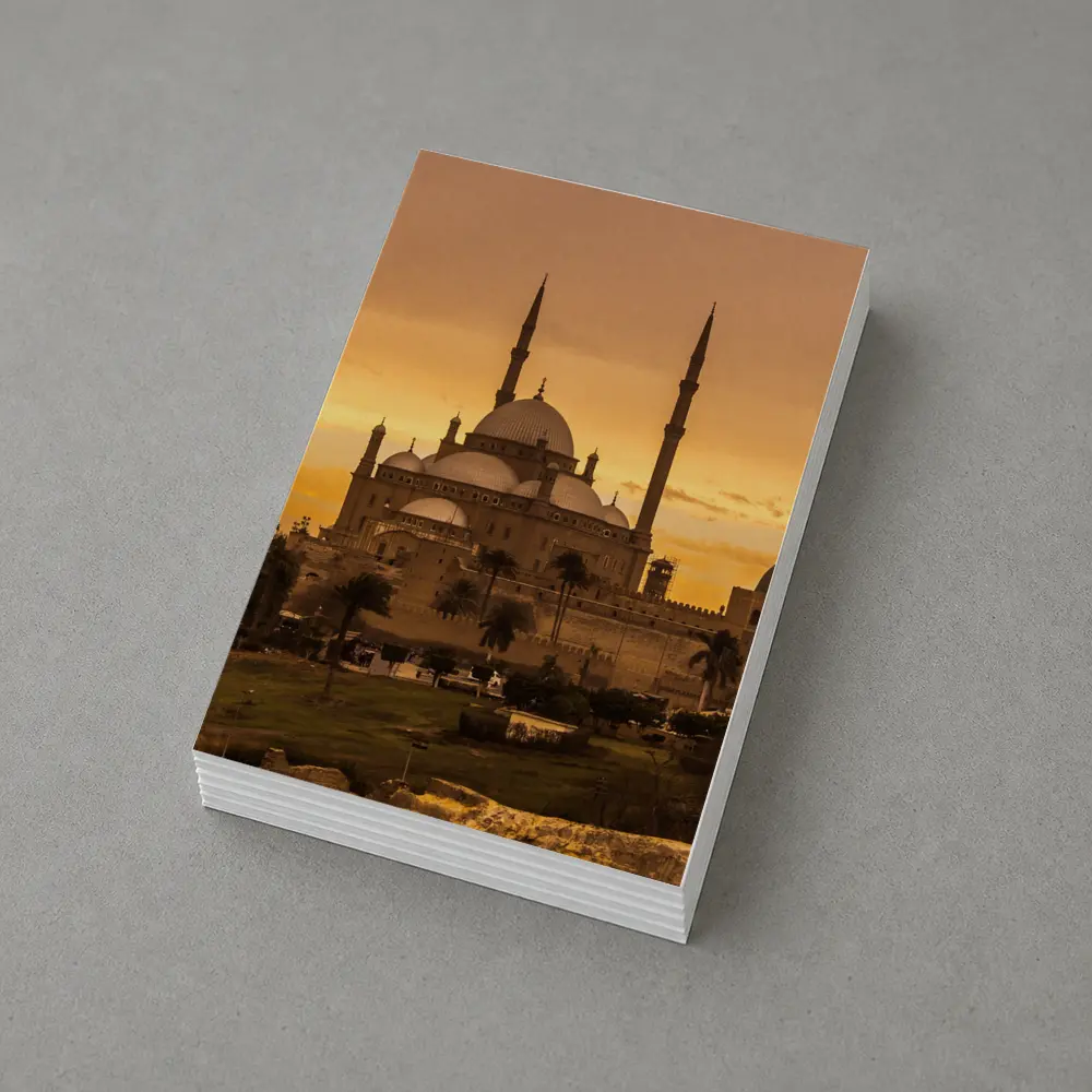 Muhammad Ali Mosque Cairo Golden Sunset Sky – Postcards
