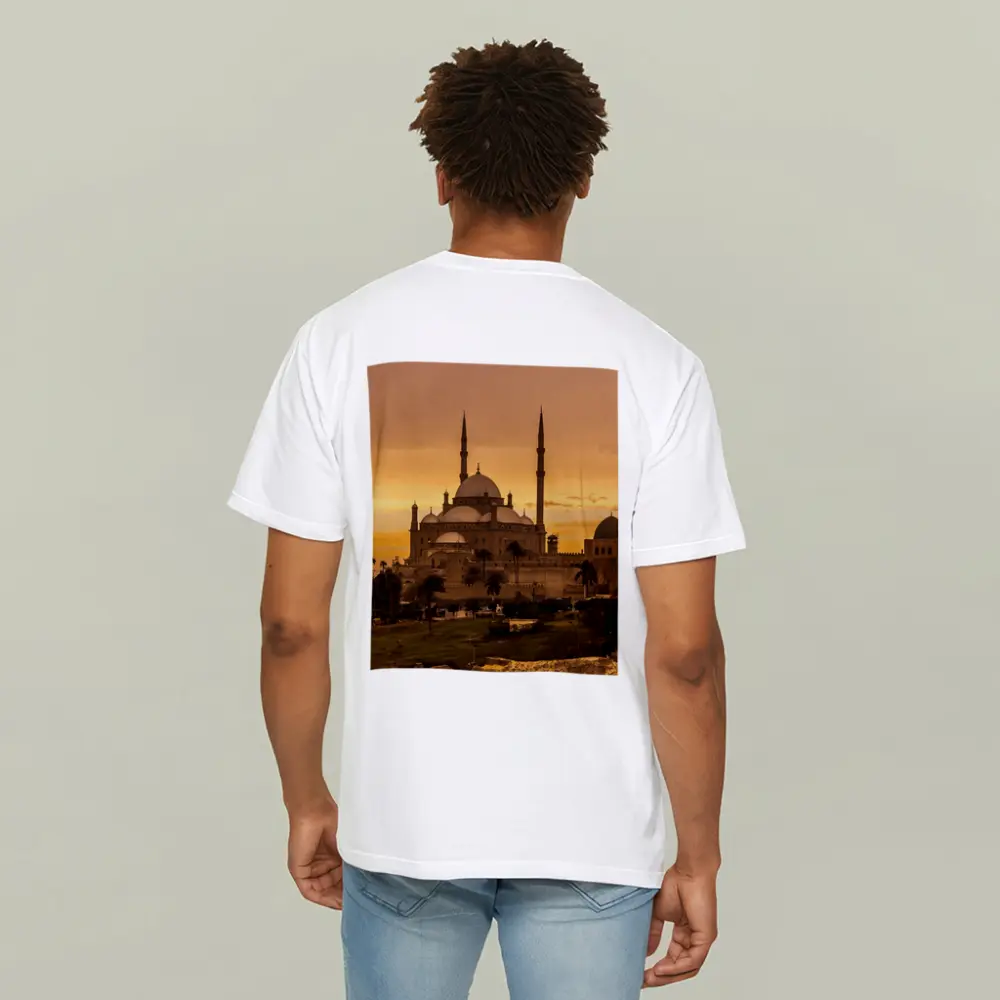 Muhammad Ali Mosque Cairo Golden Sunset Sky – T-Shirts