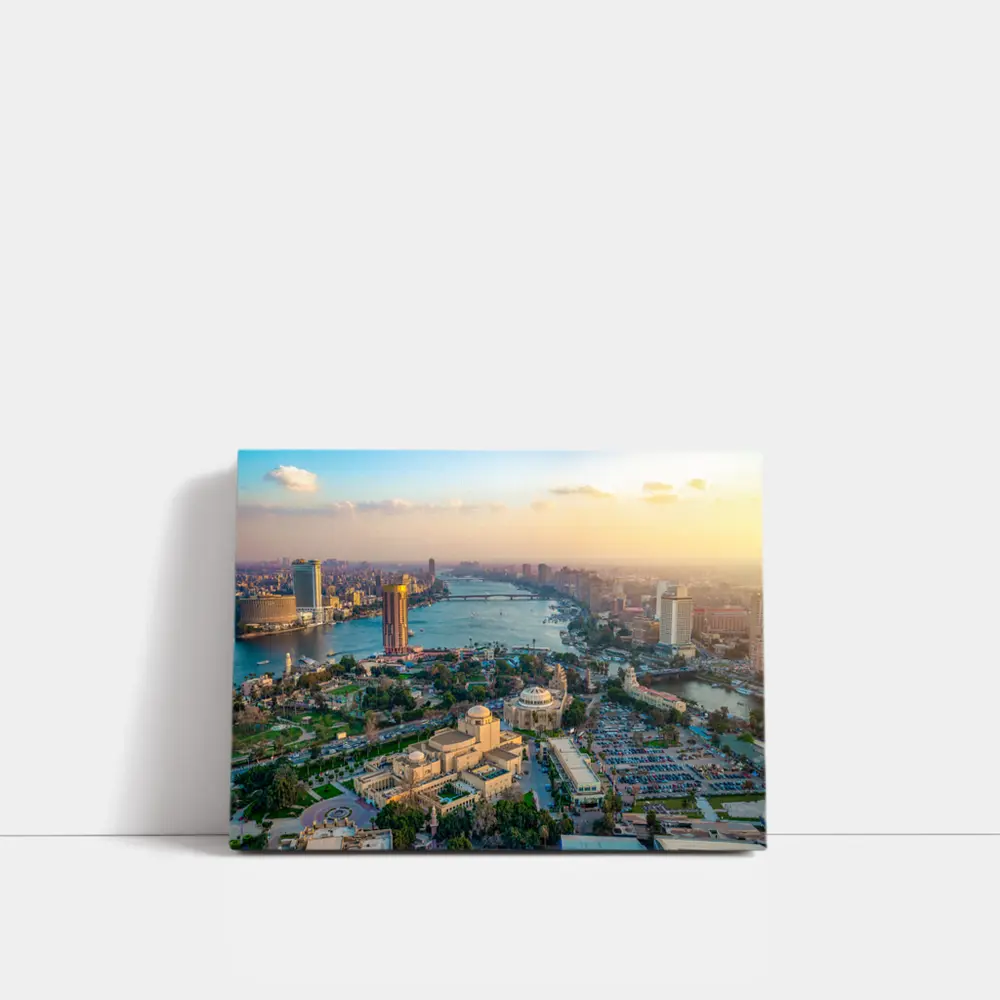 Cairo Egypt Aerial View Nile River – Wall Art