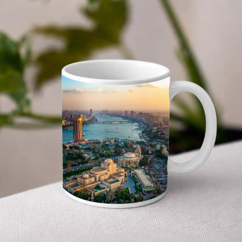 Cairo Egypt Aerial View Nile River – Mugs