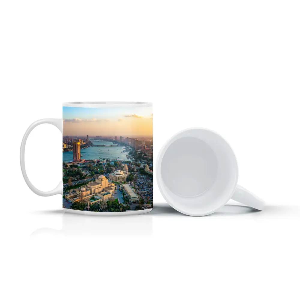 Cairo Egypt Aerial View Nile River – Mugs