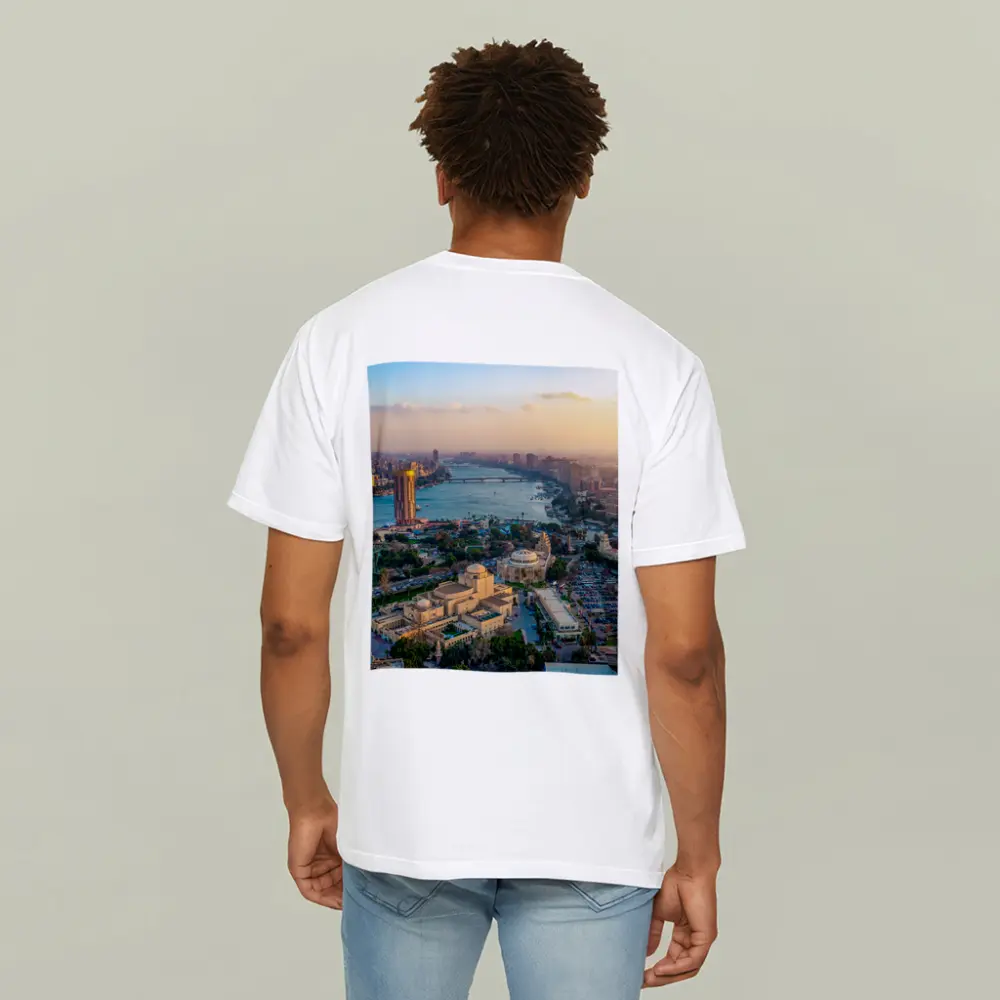 Cairo Egypt Aerial View Nile River – T-Shirts