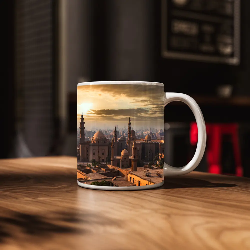 Cairo Mosque Skyline Golden Sunset View – Mugs