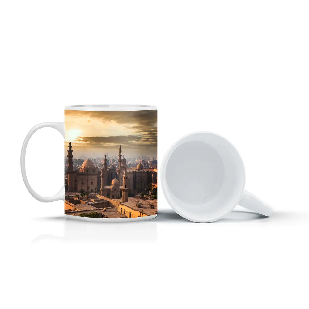 Cairo Mosque Skyline Golden Sunset View – Mugs